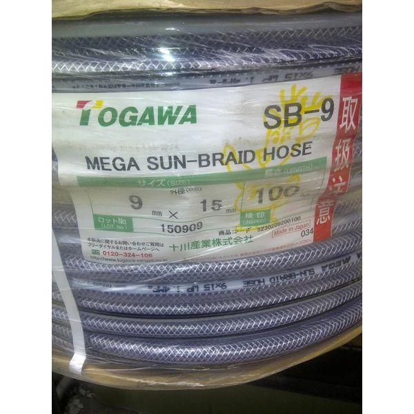 togawa mega sun braid selang benang togawa japan selang air import jepang